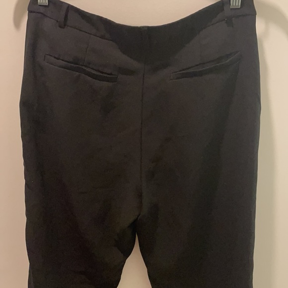 Black tuxedo pants with green grosgrain details on the sides. - Picture 4 of 6
